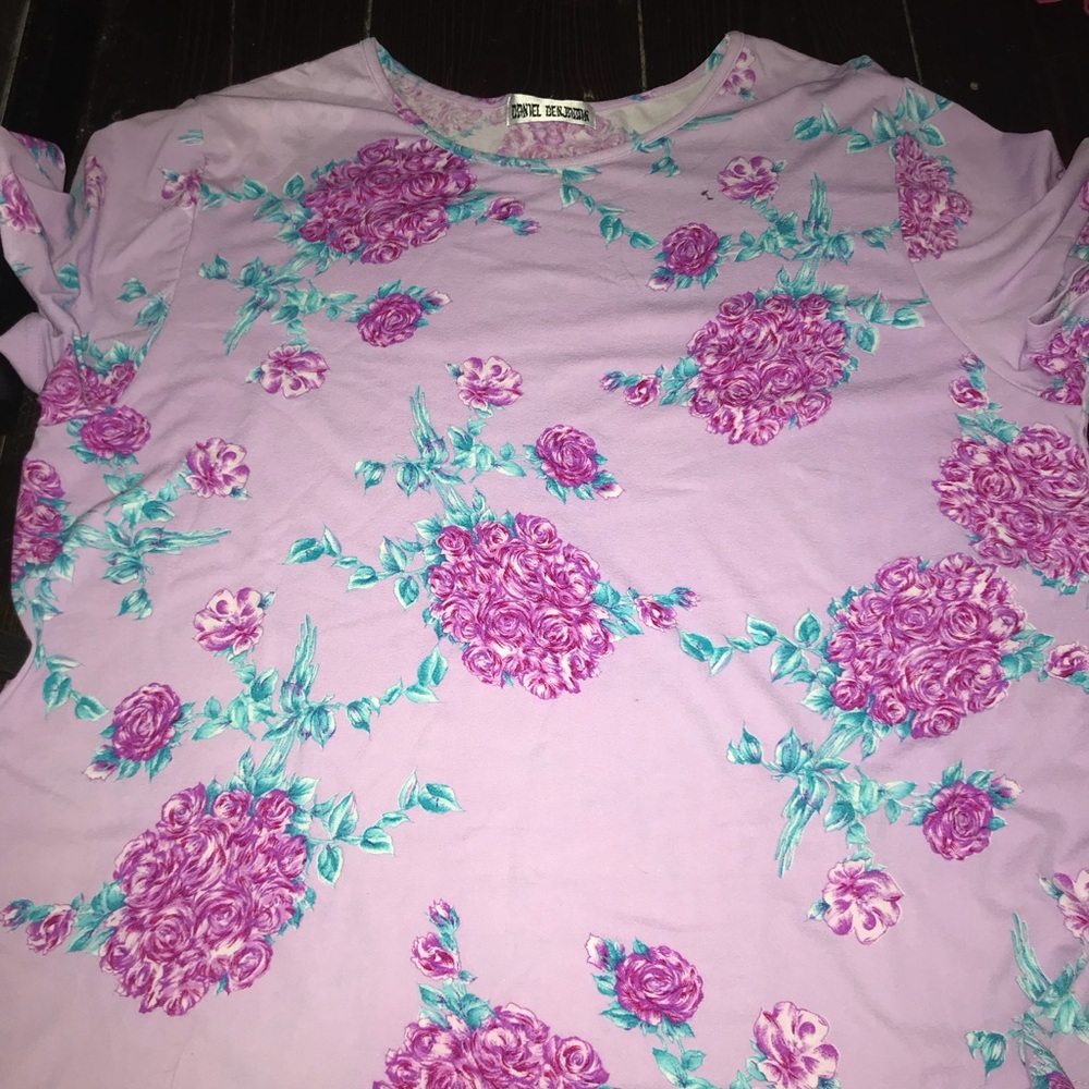 Floral purple shirt
